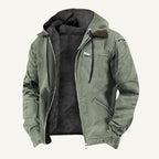 Wesley | Men's Hooded Fleece-Lined Jacket, Warm Winter Coat | Bella Blue