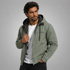 Wesley | Men's Hooded Fleece-Lined Jacket, Warm Winter Coat | Bella Blue
