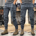 Wilfred | Men's Cargo Trousers with Multiple Pockets, Practical Work Trousers | Bella Blue
