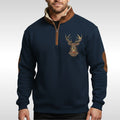 Wolfram | Men's Sherpa Jumper with Textured Structure, Warm Knit Jumper | Bella Blue | Blue