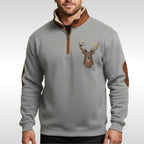 Wolfram | Men's Sherpa Jumper with Textured Structure, Warm Knit Jumper | Bella Blue | Blue