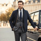 Wyatt | Men's Fleece-Lined Jacket, Relaxed Structured Autumn Jacket | Bella Blue